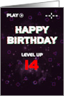 Gamer Birthday Card Any Age, Glitch Screen Effect card