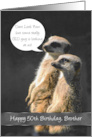 Meerkat 50th Birthday Card For Brother card