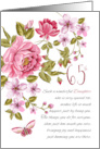 65th Birthday Daughter, Floral Daughter Birthday card