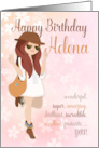 Birthday Teen Boho style, fashionable young lady with fab wording card