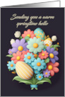 Springtime Hello with Easter Eggs and Flowers card