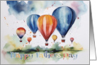 Father’s Day with Hot air Balloons in assorted Colours card