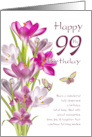 99 Crocus And Butterfly Birthday Card