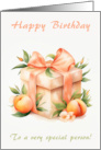 Happy Birthday to a Very Special Person Peaches and Cream card