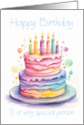 Happy Birthday to a Very Special Person Rainbow Birthday Cake card