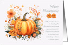 Thanksgiving Pumpkin Leaves and Little Poem card