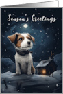 Jack Russell Christmas a Russell and Snow Scene Season’s Greetings card