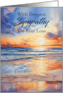 Sunset over the Sea View with Deepest Sympathy for your Loss card