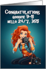 New Photography Studio Congratulations with Cartoon Photographer card