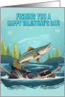 Northern Pike Valentine’s Day with a Play on Words Fishing You card