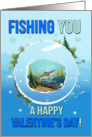 Northern Pike Valentine’s Day with a Play on Words Fishing You card