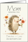 Mom Sending you Bunches of Love on Mother’s Day Hedgehog card