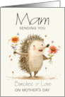 Mam Sending you Bunches of Love on Mother’s Day Hedgehog card