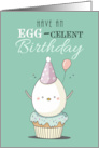 Egg Sitting on a Cupcake Play on Words Egg Celent Birthday card