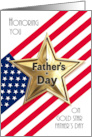 Gold Star Father’s Day with Gold Star and American Flag card