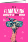Daughter in Law Birthday with Flamingo Wearing Sunglasses and Hat card