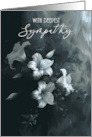 Floral Deepest Sympathy Lilies on a Marble Effect Background card