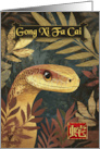 Chinese New Year of the Snake with Snake and Leaves Gong Xi Fa Cai card