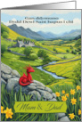 Saint David’s Day in Welsh for Mother and Father card