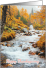 Thanksgiving Stream and Mini Waterfall River Running from the Mountain card