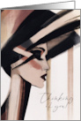 Thinking of You with a Modern Female Abstract Art Design card