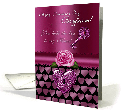 Boyfriend Valentine's Day With Key To My Heart Design card (1353090)