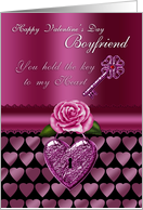 Boyfriend Valentine’s Day With Key To My Heart Design card