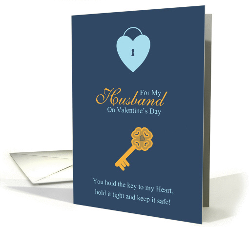 Husband Valentine With Key And Heart card (1353106)