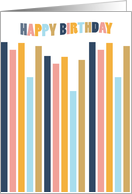 Modern Business Birthday In Trending Colours Abstract card