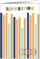 Boss Modern Business Birthday In Trending Colours Abstract card