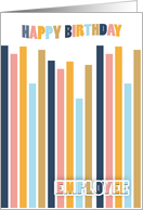 Employee Modern Business Birthday In Trending Colours Abstract card