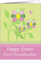 Great Granddaughter Easter Egg Flowers In Spring Colours card