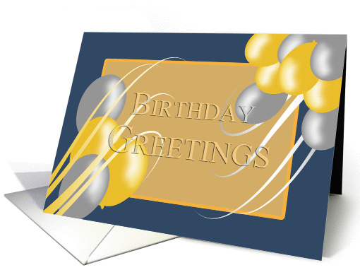 Business Birthday Greeting Card Balloons card (1356696)