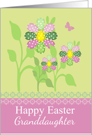 Granddaughter- Easter Egg Flowers In Spring Colours card