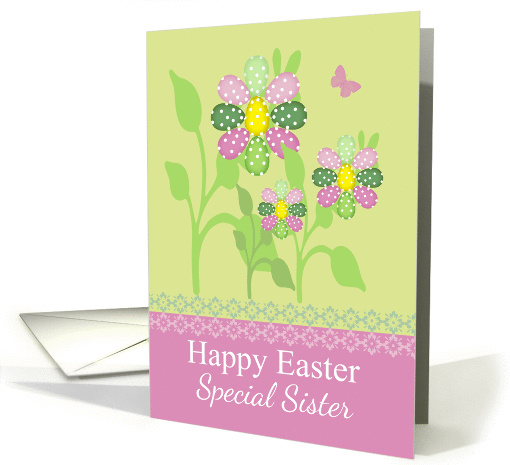 Sister - Easter Egg Flowers In Spring Colours card (1356714)