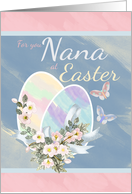 Nana - Watercolour Easter Eggs Butterflies And Flowers card