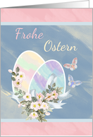 Frohe Ostern - German - Watercolour Easter Eggs card