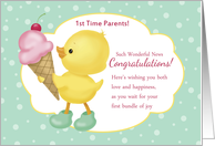 1st Time Parents Pregnancy Congratulations card