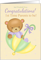 1st Time Parents Pregnancy Congratulations card