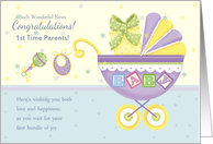 1st Time Parents Pregnancy Congratulations card