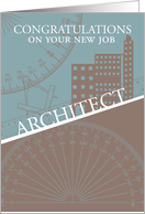 Architect - New Job - Architect Tools And Buildings card