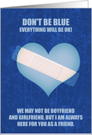 Encouragement Ex-Boyfriend With Heart And adhesive bandage card