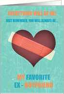 Encouragement Ex-Boyfriend With Heart And adhesive bandage card