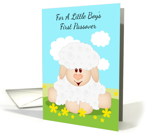 Baby Boy's First Passover With Little Lamb card (1361428)