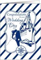 Cruise Ship Wedding Congratulations Card With Nautical Elements card