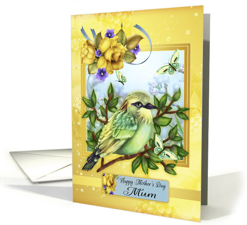 Mum Mother's Day, With Bird Butterflies And Roses card (1364912)