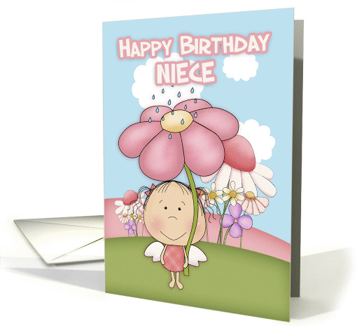 Niece, Little Garden Fairy With Flowers card (1369018)
