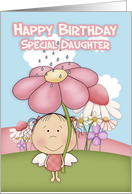 Daughter, Little Garden Fairy With Flowers card