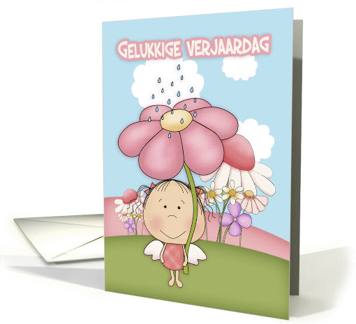 Gelukkige verjaardag - Flemish Belgium - Little Garden Fairy card