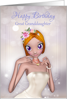 Great Granddaughter With Cartoon Female card